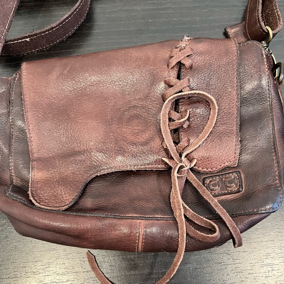 NWT Bed Stu Buffy Small Women’s Leather Crossbody Purse Teak Dip Dye - Picture 8 of 16